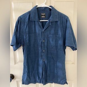 Todd Snyder x Albiate Shirt Men's Small Blue Button Up Short Sleeve